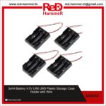 3xAA Battery 4.5V LR6 UM3 Plastic Storage Case Holder with Wire